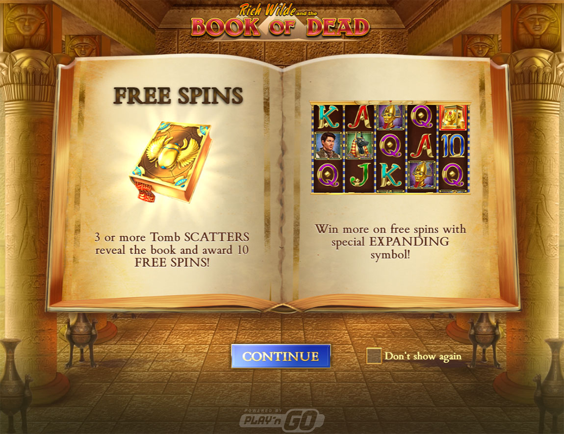 free spins in Book of the Dead